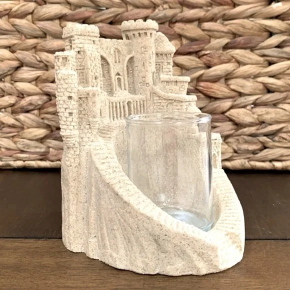 Mr. Sandman 4" x 5.5" Sandsculpt Votive Candle Castle Collection - #460v…